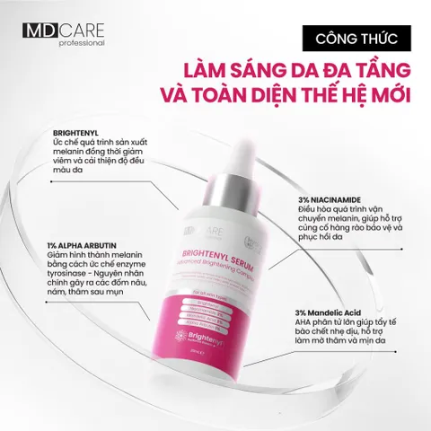 Tinh chất MD Care Brightenyl Serum Advanced Brightening Complex 30ml sáng da, đều màu, giảm thâm mụn