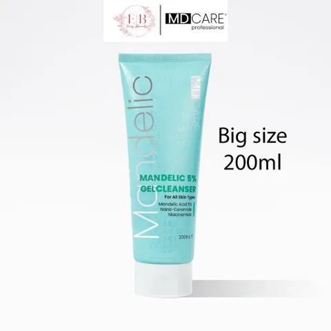Sữa Rửa Mặt Mandelic 5% Dạng Gel Sạch Sâu Và Tẩy Tế Bào Chết MD CARE Professional 200ml