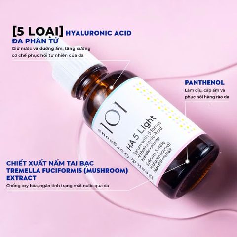 (Châu Âu) Serum Geek & Gorgeous HA 5 Chính Hãng Chứa 5 Loại Hyaluronic Acid Cấp Ẩm Sâu, Hỗ Trợ Da Căng Mịn, Tăng Độ Đàn Hồi