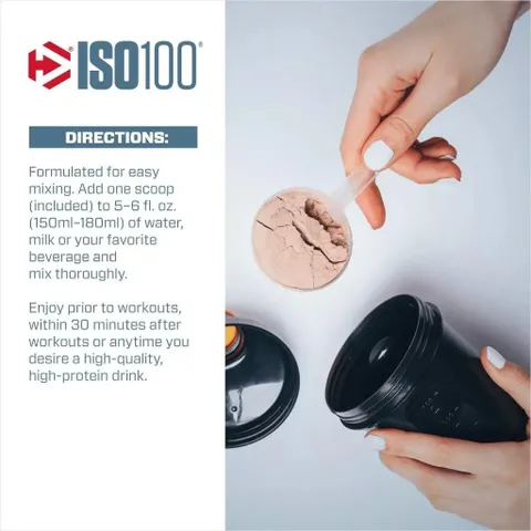 Dymatize ISO100 Hydrolyzed Isolate Protein Powder - Giảm mỡ kích hoạt tối đa quá trình tổng hợp protein cơ bắp, sản xuất Mỹ