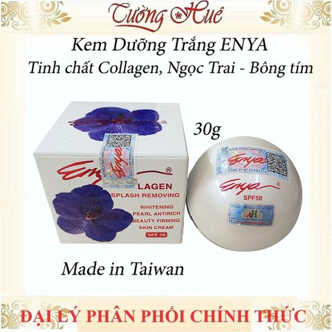 Kem Dưỡng Trắng Enya Tinh Chất Collagen Ngọc Trai 30g - Dưỡng Da Sáng Mịn, Ngừa Mụn, Cho Mọi Loại Da