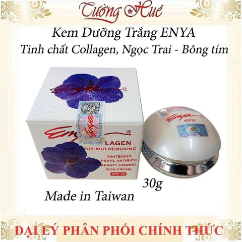 Kem Dưỡng Trắng Enya Tinh Chất Collagen Ngọc Trai 30g - Dưỡng Da Sáng Mịn, Ngừa Mụn, Cho Mọi Loại Da