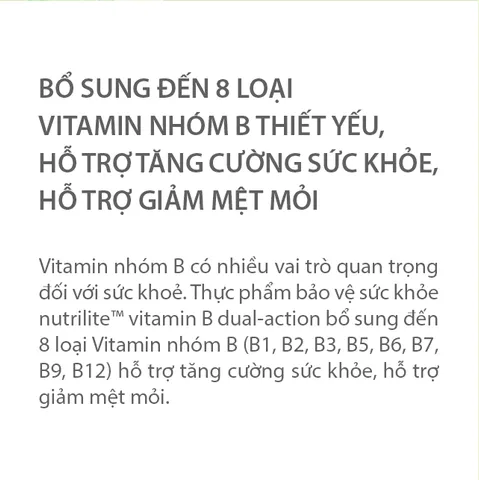 Thực phẩm bảo vệ sức khỏe nutrilite™ vitamin B dual-action 797046