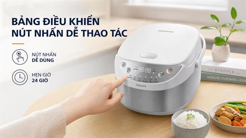  Nồi cơm điện tử Philips HD3170/66- 0,85L