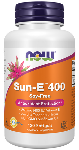 Viên uống bổ sung Vitamin E Now Sun-E 400 60 Softgels 797170