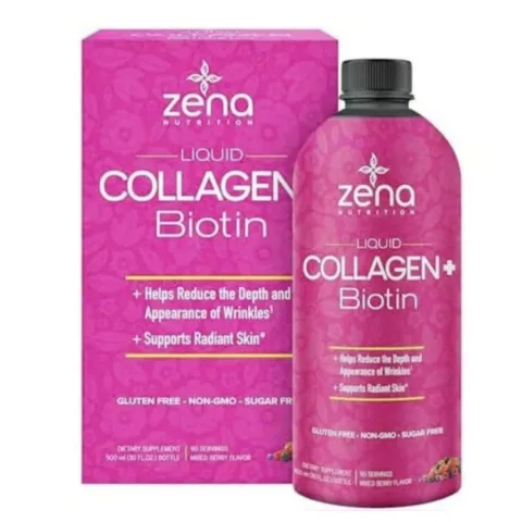Collagen thủy phân đặc hiệu Zena Nutrition Liquid Collagen + Biotin |900 mL| dạng nước - Cải thiện độ đàn hồi da - Hỗ trợ tích cực cho da/móng/tóc [S/P Chuẩn Mỹ]