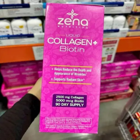 Collagen thủy phân đặc hiệu Zena Nutrition Liquid Collagen + Biotin |900 mL| dạng nước - Cải thiện độ đàn hồi da - Hỗ trợ tích cực cho da/móng/tóc [S/P Chuẩn Mỹ]