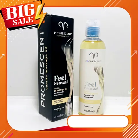 Dầu mɑssage Ấm Nóng Toàn Thân Hương Vani Của Mỹ Promescent Feel Sensual Vanilla - 118ml