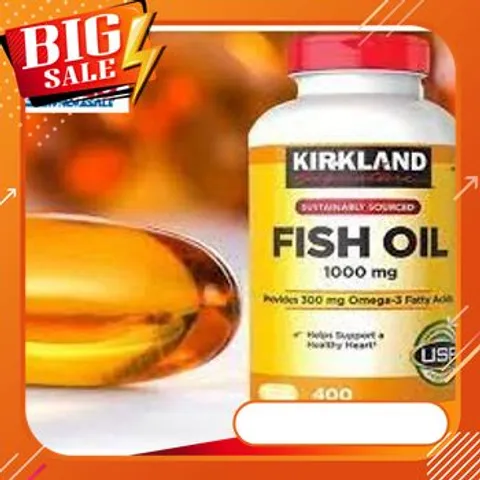 [DATE 2027] Viên uống Kirkland Fish Oil 1000Mg 400 viên của Mỹ
