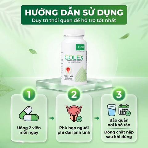 Viên uống hỗ trợ cho người phì đại lành tính tuyến tiền liệt Golex Ocavill (30 viên)