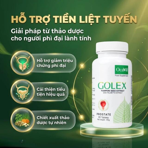 Viên uống hỗ trợ cho người phì đại lành tính tuyến tiền liệt Golex Ocavill (30 viên)