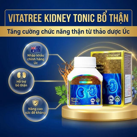 Viên uống hỗ trợ bổ thận, tăng cường chức năng thận Vitatree Kidney Tonic (100 viên)