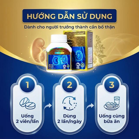 Viên uống hỗ trợ bổ thận, tăng cường chức năng thận Vitatree Kidney Tonic (100 viên)