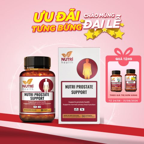 Viên Uống Hỗ Trợ Tuyến Tiền Liệt Nutri Prostate Support - 30 Viên Chiết Xuất Cây Cọ Lùn, Tầm Ma, Kẽm - Sản Phẩm Hỗ Trợ Sức Khỏe Nam Giới