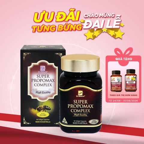 Viên Uống Keo Ong Úc Super Propomax Complex 60 Viên - Tăng Cường Miễn Dịch và Sức Khỏe từ Propolis, Maca và Vitamin D