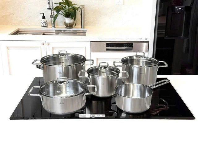 Bộ nồi Fissler Satitherm 2026 chất liệu thép bóng mờ