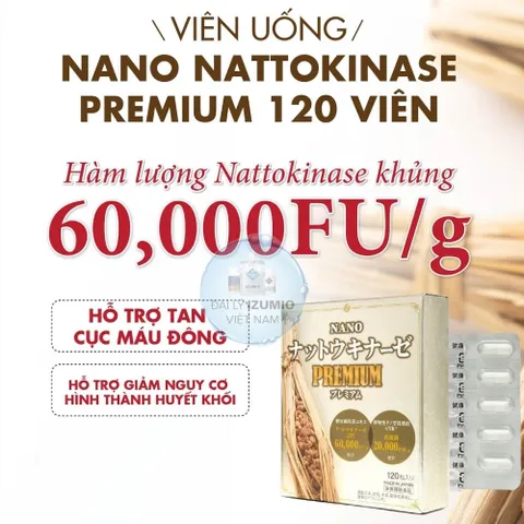 [Xuất Kèm VAT] Nichiei Asia Nattokinase Nano Premium 60000FU/G (Hộp 60/120/330 Viên) - Khơi Nguồn Sức Sống Mới
