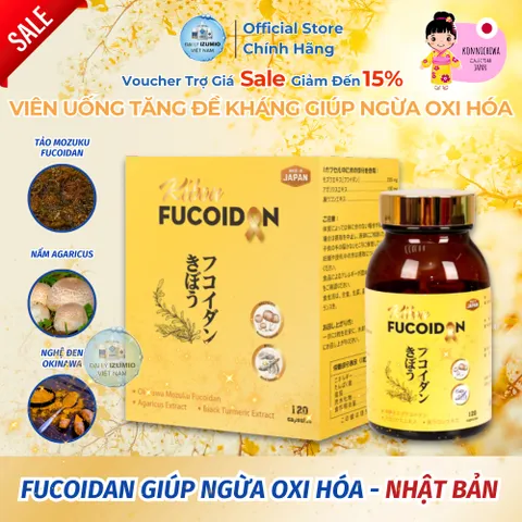 [Mua 5 Tặng 1] Kibou Fucoidan - Hộp 120 Viên Uống Tăng Đề Kháng Giúp Ngừa Oxi Hóa Nhập Nhập Khẩu Nhật Bản