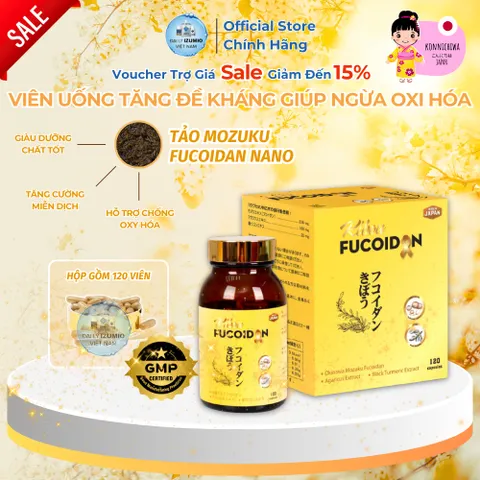 [Mua 5 Tặng 1] Kibou Fucoidan - Hộp 120 Viên Uống Tăng Đề Kháng Giúp Ngừa Oxi Hóa Nhập Nhập Khẩu Nhật Bản