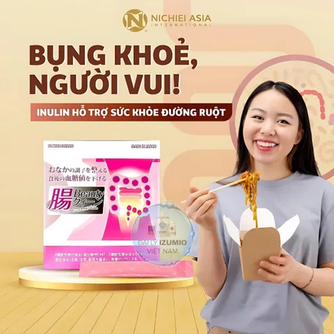 [Xuất Kèm VAT] Thực Phẩm Bảo Vệ Sức Khỏe Intestines Beauty Queen - Hộp 30 Gói Men Lợi Khuẩn INULIN Nichiei Bussan