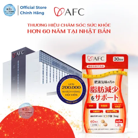 [Xuất Kèm VAT] Thực Phẩm Bảo Vệ Sức Khỏe AFC - Ellagic Acid - Hỗ Trợ Vòng Eo - Nhập Khẩu Chính Hãng Nhật Bản