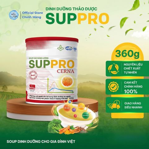 [Xuất Kèm VAT] Suppro Cerna Soup Cao Năng Lượng (12 Gói x 30g) Dinh Dưỡng Chỉ Số Thấp, Bồi Bổ Cơ Thể