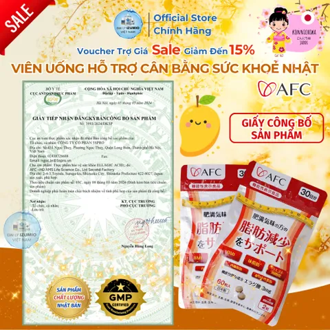 [Xuất Kèm VAT] Thực Phẩm Bảo Vệ Sức Khỏe AFC - Ellagic Acid - Hỗ Trợ Vòng Eo - Nhập Khẩu Chính Hãng Nhật Bản