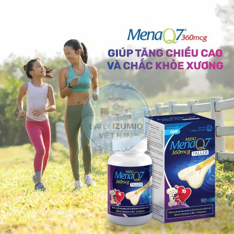 [Hàng Mới Về] Tăng Chiều Cao Midu MenaQ7 360mcg Hộp 30 Viên D3K2 Canxi Cho Bé Phát Triển Chắc Xương - Chính Hãng Hoa Kỳ