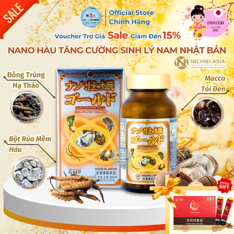 [Xuất Kèm VAT] Hộp 120 Viên Tinh Chất Hàu Nano Gold Nichiei Bussan - Tăng Cường Sinh Lực Toàn Diện Chính Hãng Nhật Bản