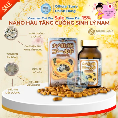 [Xuất Kèm VAT] Hộp 120 Viên Tinh Chất Hàu Nano Gold Nichiei Bussan - Tăng Cường Sinh Lực Toàn Diện Chính Hãng Nhật Bản