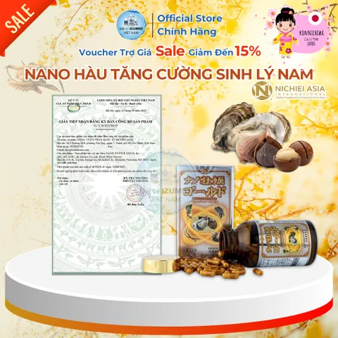 [Xuất Kèm VAT] Hộp 120 Viên Tinh Chất Hàu Nano Gold Nichiei Bussan - Tăng Cường Sinh Lực Toàn Diện Chính Hãng Nhật Bản