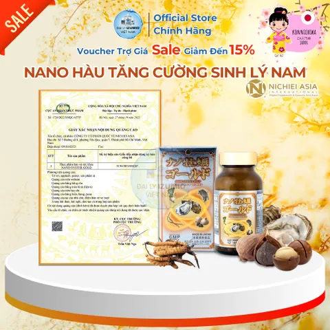 [Xuất Kèm VAT] Hộp 120 Viên Tinh Chất Hàu Nano Gold Nichiei Bussan - Tăng Cường Sinh Lực Toàn Diện Chính Hãng Nhật Bản
