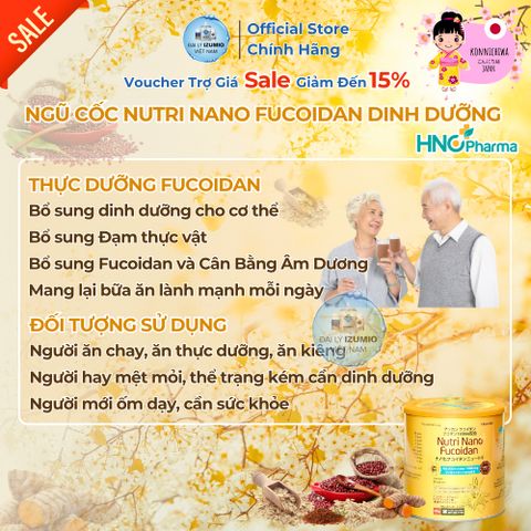 [Xuất Kèm VAT] Nutri Nano Fucoidan Ngũ Cốc Thực Dưỡng Bồi Bổ Thể Trạng, Tăng Sức Đề Kháng