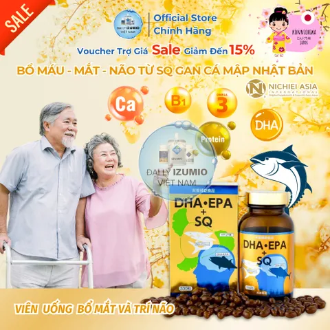 [Xuất Kèm VAT] Thực Phẩm Bảo Vệ Sức Khỏe DHA.EPA+SQ Hộp 330 Viên Dầu Gan Cá - Chính Hãng Nhật Bản