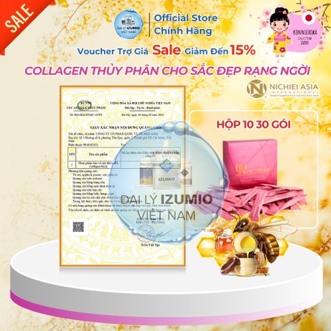 [Xuất Kèm VAT] Thực Phẩm Bảo Vệ Sức Khỏe BH Collagen Rich Thủy Phân - Hộp 30 Gói Hàm Lượng Collagen Cao 2500mg Nhật Bản