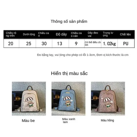 (BEIBAOBAO) - Balo Nữ Balo Hoạt Hình Thiết Kế Đi Lại Hợp Thời Trang