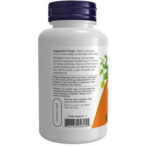 Hàng Mỹ - NOW Astragalus 500mg 100 viên - Hỗ trợ hệ miễn dịch