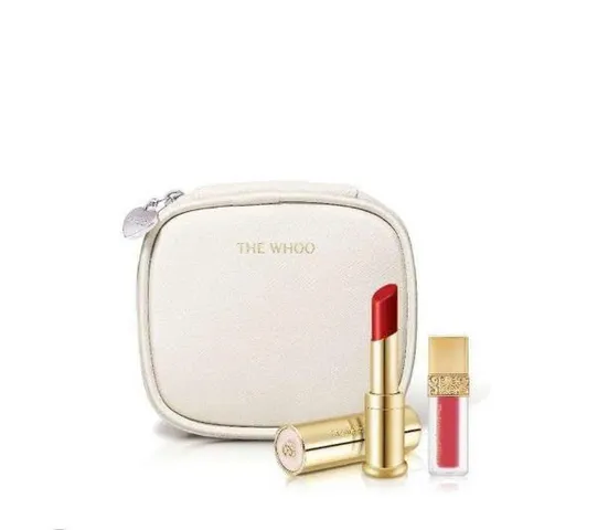 Set son dưỡng Whoo Gongjinhyang Mi Glow Lip Balm Special màu rượu vang