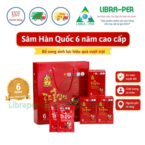 Sâm Hàn Quốc 6 Năm Tuổi Tăng Cường Sinh Lực Hồi Phục Thể Trạng Chính Hãng 70ml × 30 Gói