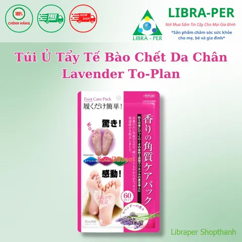 Túi Ủ Tẩy Tế Bào Chết Da Chân Lavender To-Plan – Hương Oải Hương Thư Giãn, Da Chân Mịn Màng Chuẩn Nhật Bản