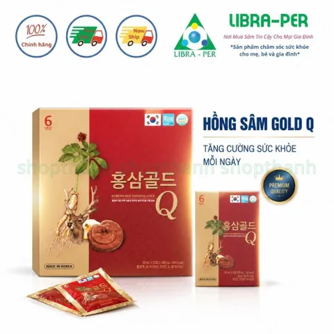 Nước Hồng Sâm Nhung Hươu Linh Chi Hàn Quốc Q Hộp 30 gói x 50ml - Bồi Bổ Cơ Thể Tăng Sức Đề Kháng