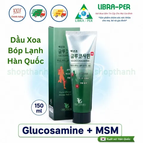 Dầu Lạnh Xoa Bóp Glucosamine Hàn Quốc tuýp 150ml màu xanh