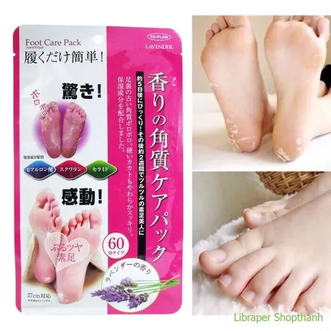 Túi Ủ Tẩy Tế Bào Chết Da Chân Lavender To-Plan – Hương Oải Hương Thư Giãn, Da Chân Mịn Màng Chuẩn Nhật Bản