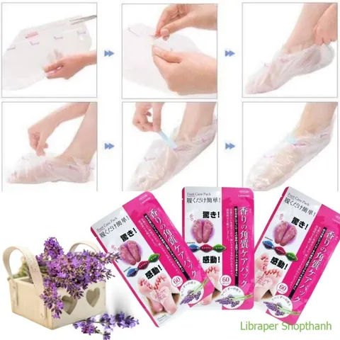 Túi Ủ Tẩy Tế Bào Chết Da Chân Lavender To-Plan – Hương Oải Hương Thư Giãn, Da Chân Mịn Màng Chuẩn Nhật Bản