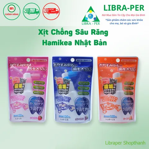 Xịt Chống Sâu Răng Hamikea 25g Nhật Bản | Dành Cho Bé Từ 18 Tháng – Ngừa Sâu Răng, Thơm Miệng Tự Nhiên