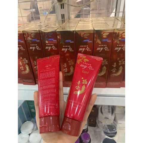 Sữa Rửa Mặt Sâm Đỏ Hàn Quốc My Gold Tuýp 130ml An Toàn Cho Da Nhạy Cảm Và Da Dầu