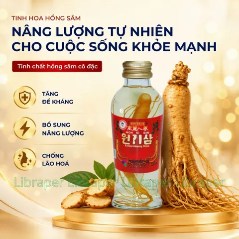 Nước Hồng Sâm Wonkisam Hàn Quốc   Hộp 10 Chai, Bồi Bổ Cơ Thể Giảm Mệt Mỏi, Căng Thẳng Cho Mọi Người