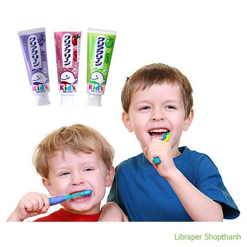Kem Đánh Răng Trẻ Em Kids Kao Nhật Bản 70g – Bé Tập Đánh Răng, Nuốt Được, Hương Trái Cây Tự Nhiên