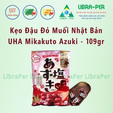 Kẹo Đậu Đỏ Muối UHA Mikakuto 109g – Kẹo Cứng Hương Vị Nhật Bản Tươi Mới Cân Bằng Ngọt Mặn