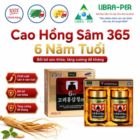 Cao Hồng Sâm 365 Hàn Quốc  6 Năm Tuổi - 240gr Tăng Cường Sức Khỏe Hỗ Trợ Nâng Cao Đề Kháng